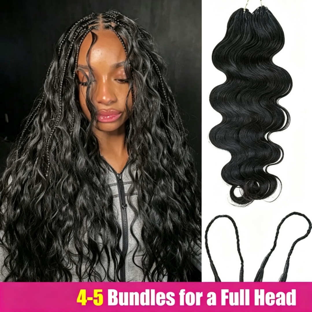 Hair Bundles - Smilegirl Body Wave Feather Crochet Haarverlenging