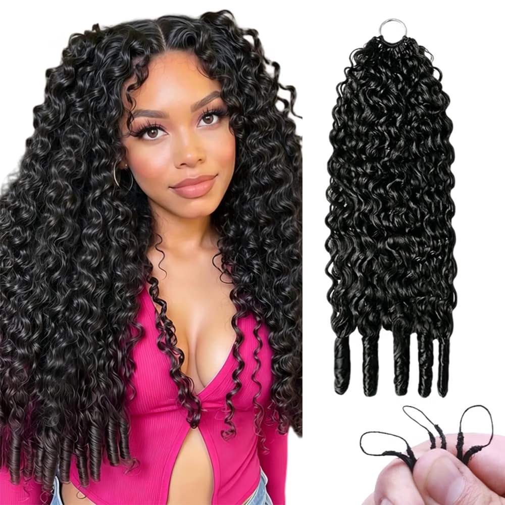 Hair Bundles - Burmese Curly Miracle Knots, gehaakt haar