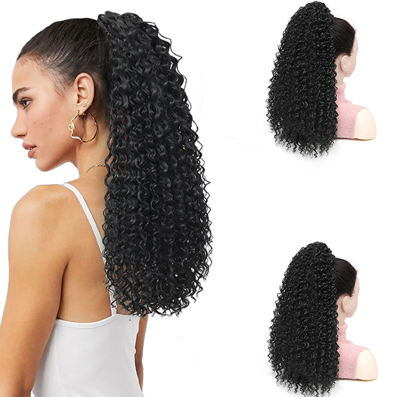 Afro Puff Krullende Paardensta - Drawstring Afro Curly Puff Ponytail recensie en prijs