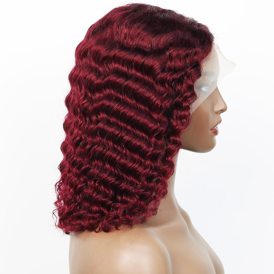 99j Burgundy Deep Bobpruik van - Glueless Wear And Go Human Hair Wig recensie en prijs