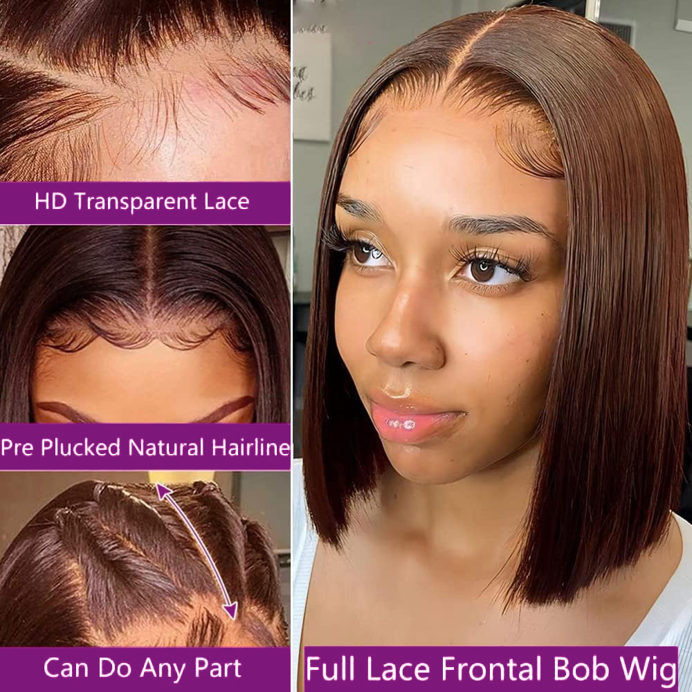 Voorgeplukte, korte bobpruik i - Pre Parted 13X4 Lace Front Bob Wig recensie en prijs